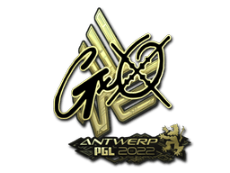 Sticker | gxx- (Gold) | Antwerp 2022