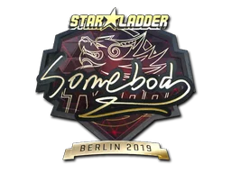 Sticker | somebody (Gold) | Berlin 2019
