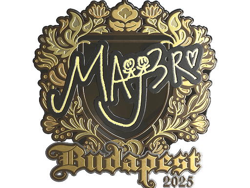 Sticker | MAJ3R (Gold) | Budapest 2025