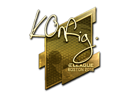 Sticker | k0nfig (Gold) | Boston 2018
