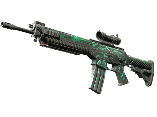 SG 553 | Dragon Tech (Battle-Scarred)