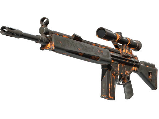 StatTrak™ G3SG1 | Orange Crash (Battle-Scarred)