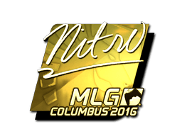 Sticker | nitr0 (Gold) | MLG Columbus 2016