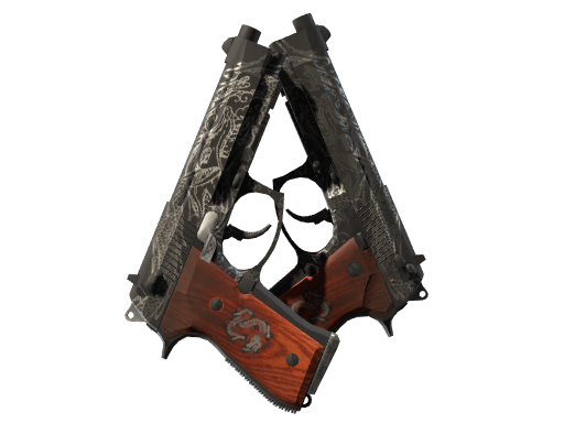 Dual Berettas | Dualing Dragons (Well-Worn)