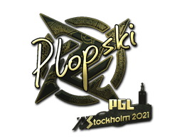 Sticker | Plopski (Gold) | Stockholm 2021