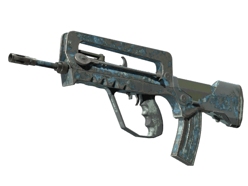 FAMAS | Cyanospatter (Battle-Scarred)