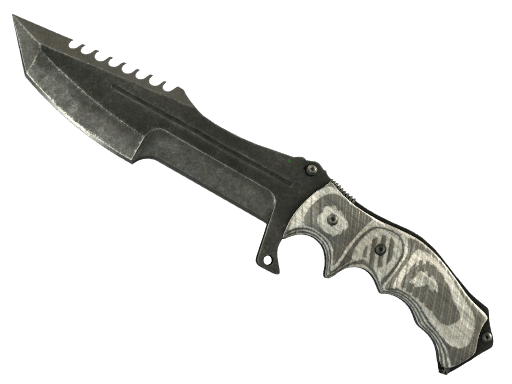★ StatTrak™ Huntsman Knife | Black Laminate (Battle-Scarred)