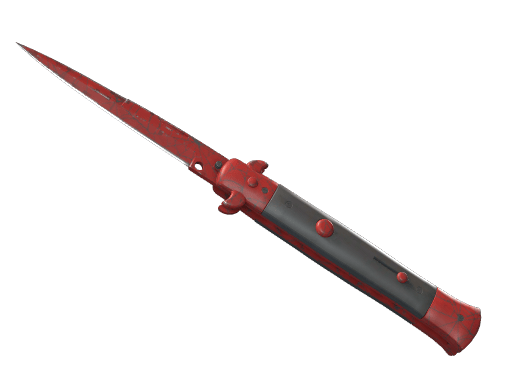 ★ Stiletto Knife | Crimson Web (Well-Worn)