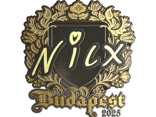 Sticker | nicx (Gold) | Budapest 2025