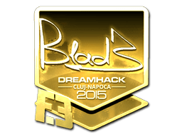 Sticker | B1ad3 (Gold) | Cluj-Napoca 2015