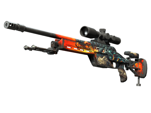 StatTrak™ SSG 08 | Dragonfire (Well-Worn)
