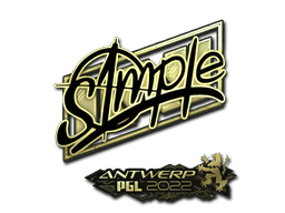 Sticker | s1mple (Gold) | Antwerp 2022