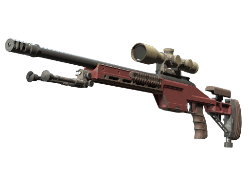 SSG 08 | Red Stone (Well-Worn)