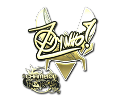 Sticker | ZywOo (Gold, Champion) | Paris 2023