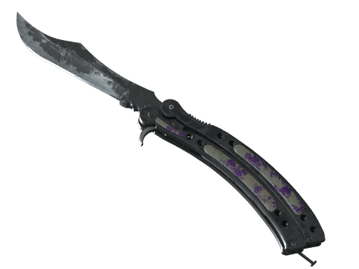 ★ StatTrak™ Butterfly Knife | Ultraviolet (Battle-Scarred)