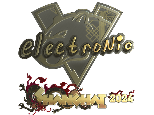 Sticker | electronic (Gold) | Shanghai 2024