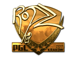 Sticker | ropz (Gold) | Krakow 2017