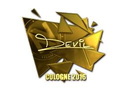 Sticker | DEVIL (Gold) | Cologne 2016