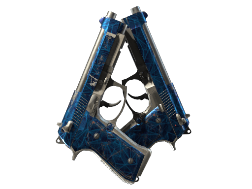 Dual Berettas | Cobalt Quartz (Well-Worn)