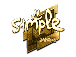 Sticker | s1mple (Gold) | Boston 2018