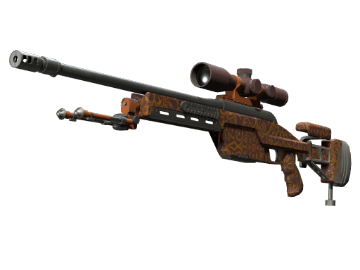SSG 08 | Orange Filigree (Minimal Wear)