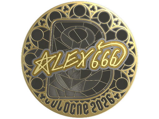 Sticker | alex666 (Gold) | Cologne 2026