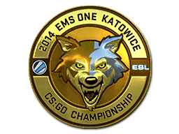 Sticker | Gold ESL Wolf (Foil) | Katowice 2014
