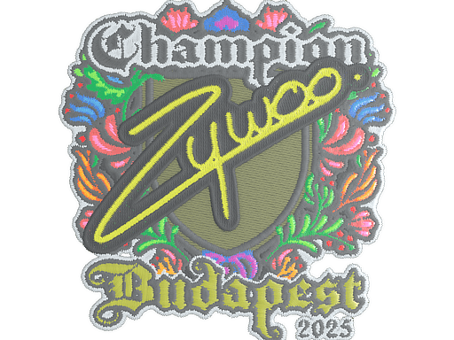 Sticker | ZywOo (Embroidered, Champion) | Budapest 2025