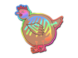 Sticker | Poorly Drawn Chicken (Holo)