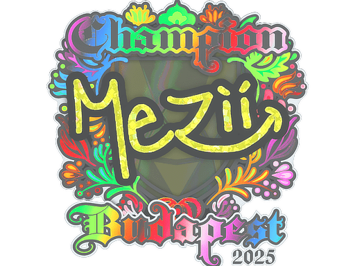 Sticker | mezii (Holo, Champion) | Budapest 2025