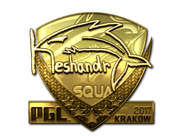 Sticker | keshandr (Gold) | Krakow 2017