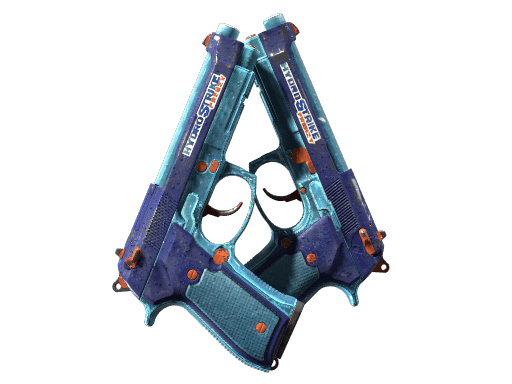Dual Berettas | Hydro Strike (Battle-Scarred)