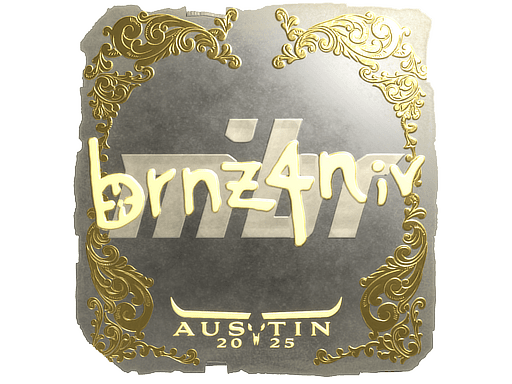 Sticker | brnz4n (Gold) | Austin 2025