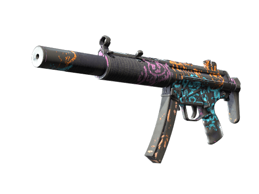 Souvenir MP5-SD | Neon Squeezer (Battle-Scarred)