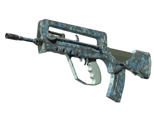 FAMAS | Cyanospatter (Well-Worn)
