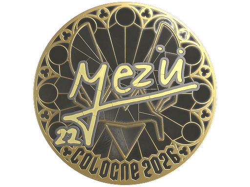Sticker | mezii (Gold) | Cologne 2026
