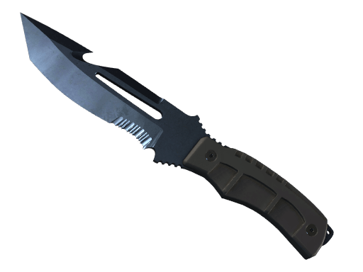 ★ StatTrak™ Survival Knife | Blue Steel (Well-Worn)