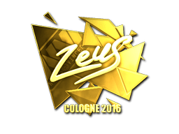 Sticker | Zeus (Gold) | Cologne 2016