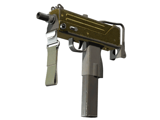 MAC-10 | Gold Brick (Battle-Scarred)