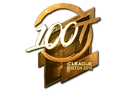 Sticker | 100 Thieves (Gold) | Boston 2018