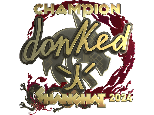 Sticker | donk (Gold, Champion) | Shanghai 2024