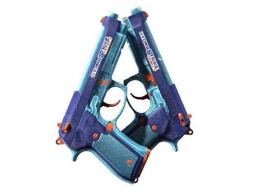 StatTrak™ Dual Berettas | Hydro Strike (Well-Worn)