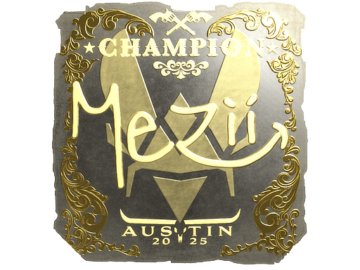 Sticker | mezii (Gold, Champion) | Austin 2025