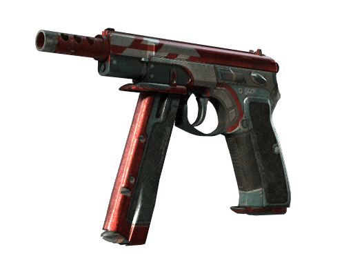 CZ75-Auto | Red Astor (Battle-Scarred)