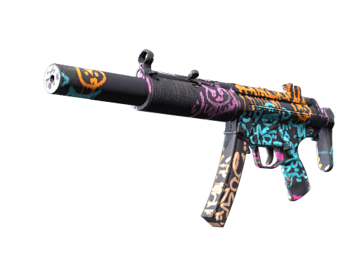 Souvenir MP5-SD | Neon Squeezer (Well-Worn)